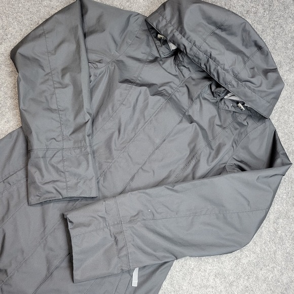 Eddie Bauer Jacket Womens XS Black Rain Weatheredge Lightweight Hooded Full Zip - Picture 1 of 8